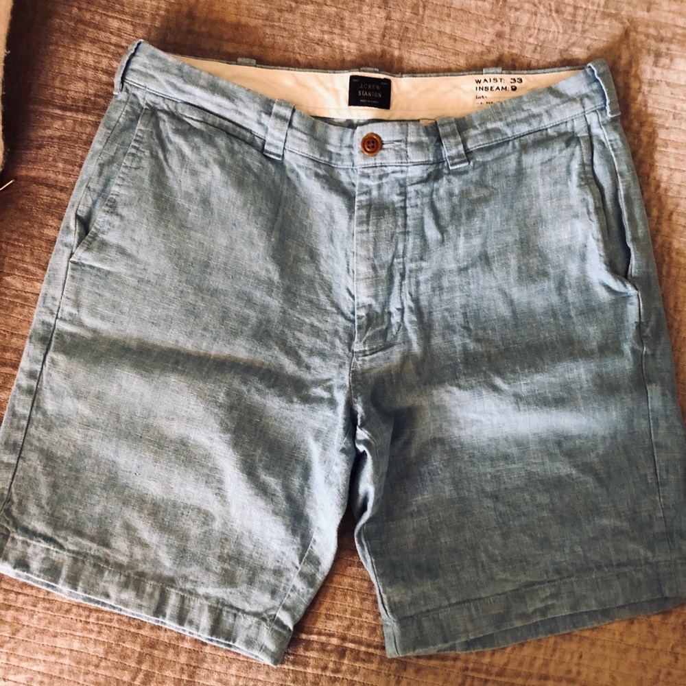 J. Crew men’s linen Stanton shorts size 33